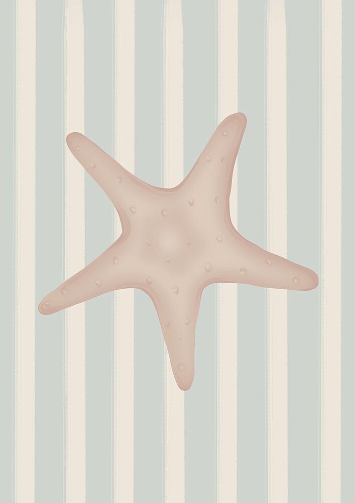 Coastal Starfish Stripes art print by Lisen Vennesland for $57.95 CAD