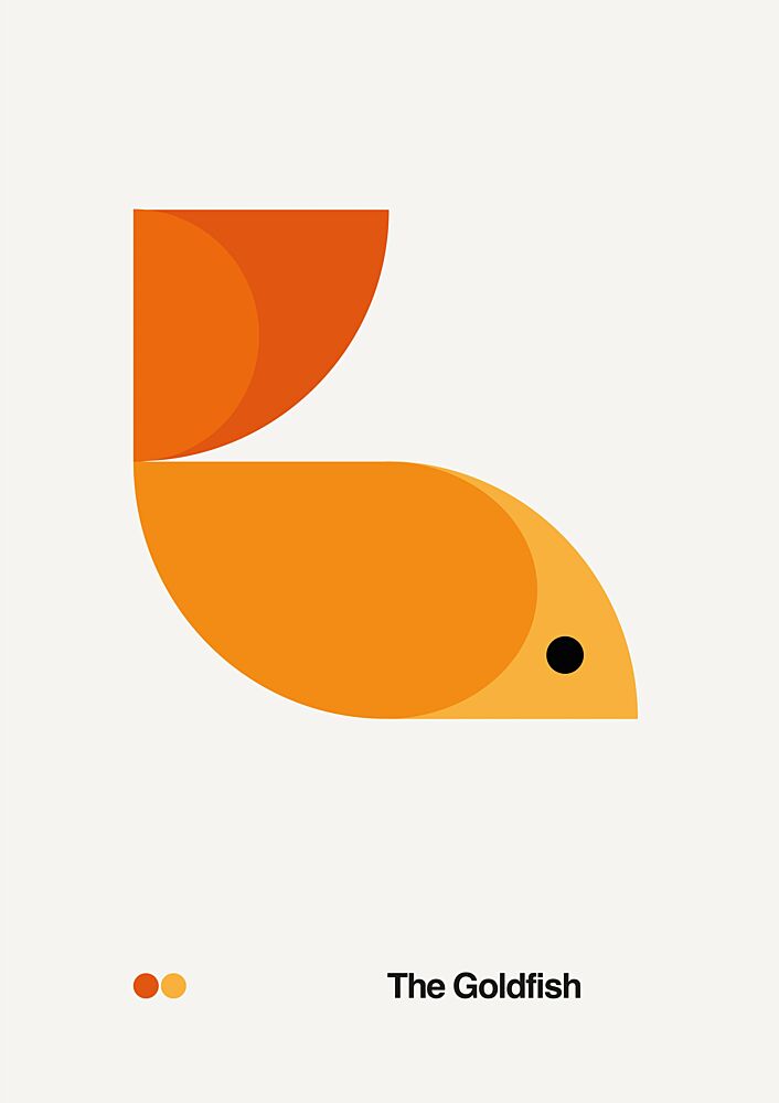 Modern Goldfish Design art print by David Vineis for $57.95 CAD