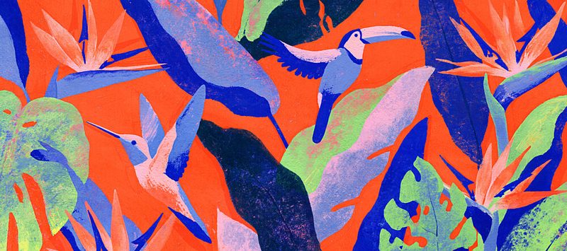 Vibrant Tropical Paradise art print by Treechild for $57.95 CAD