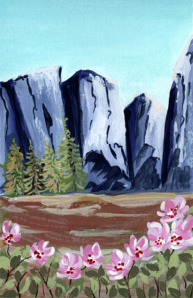 Majestic Peaks and Blooms art print by Jasmine Goodwin for $57.95 CAD