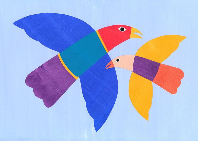 Colorful Flying Birds art print by Isabelle Brent for $57.95 CAD