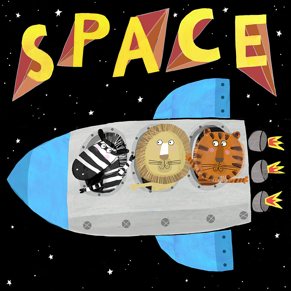 Cosmic Animal Crew art print by Carla Daly for $57.95 CAD
