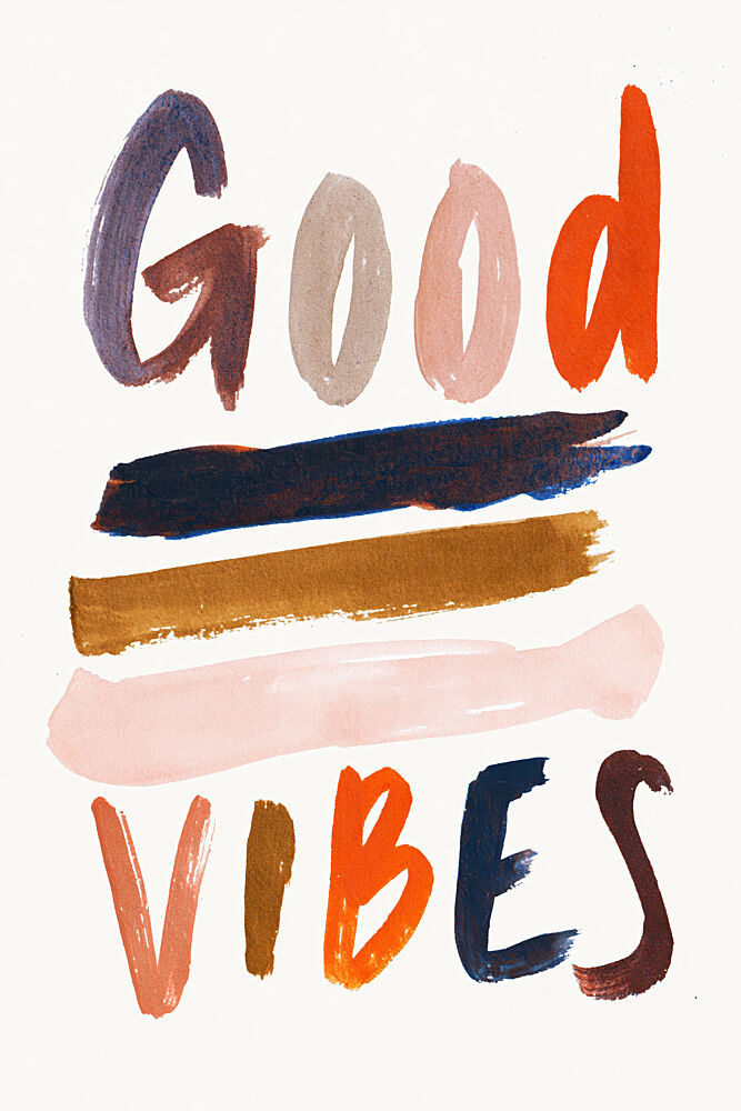 Colorful Good Vibes art print by Treechild for $57.95 CAD