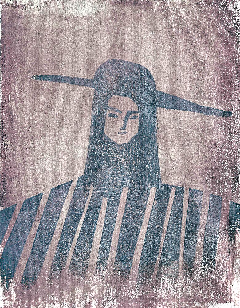 Enigmatic Woman Portrait art print by Christina Misuro for $57.95 CAD
