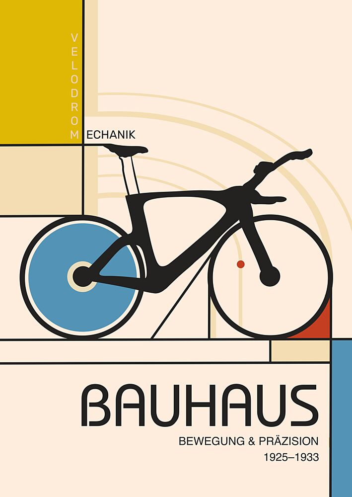 Bauhaus Geometric Cycling art print by Fadil Roze for $57.95 CAD