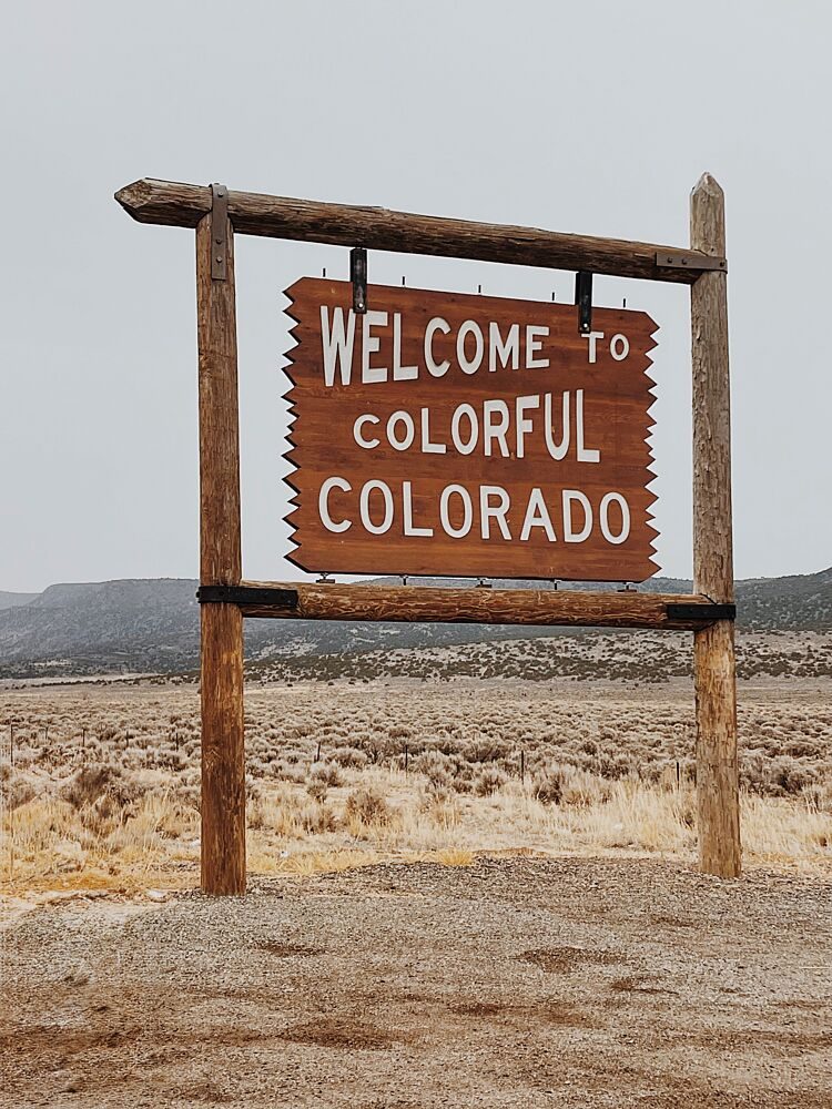 Colorful Colorado Welcome art print by del Mundo Imagery for $57.95 CAD