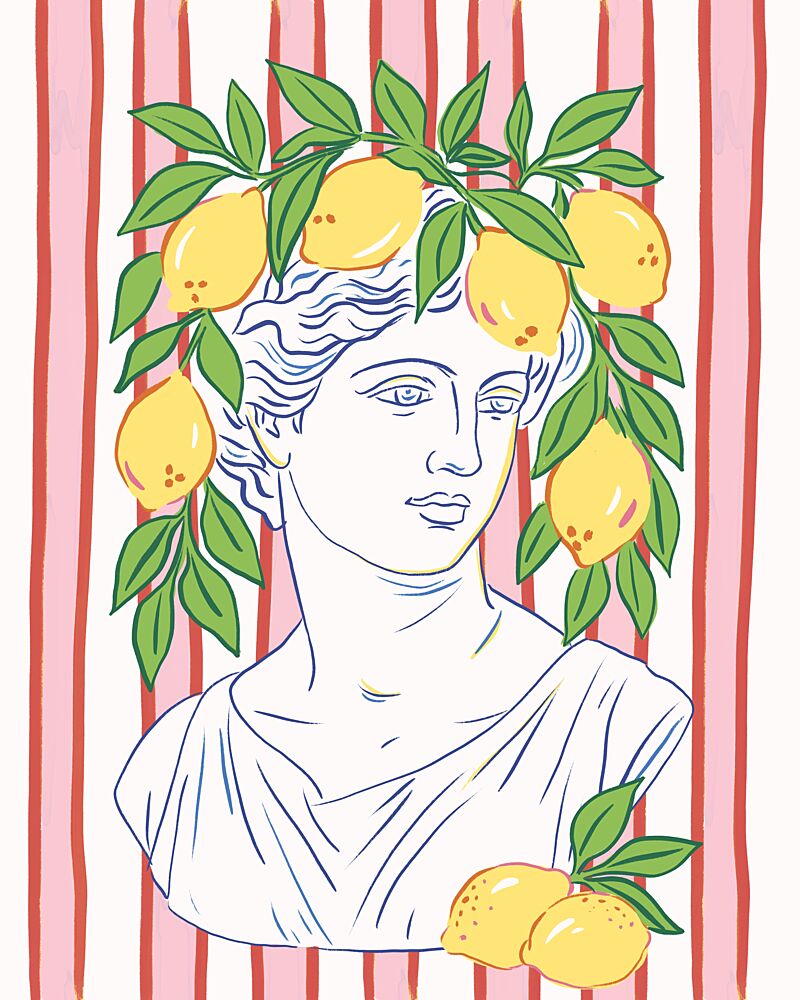 Vibrant Lemon Bust art print by Radhika Modi for $57.95 CAD