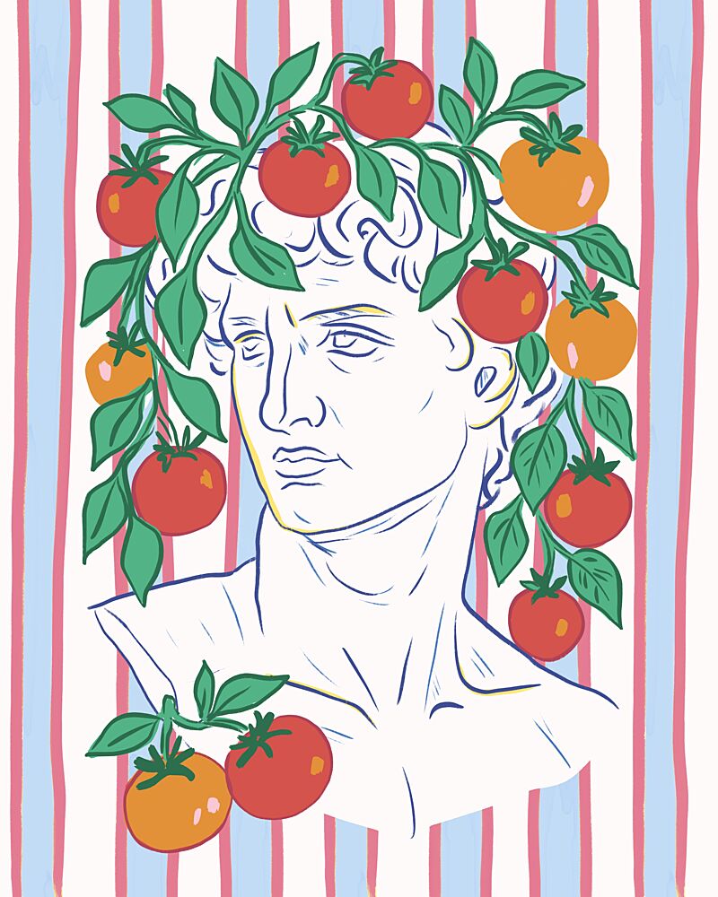 Whimsical Tomato Bust art print by Radhika Modi for $57.95 CAD