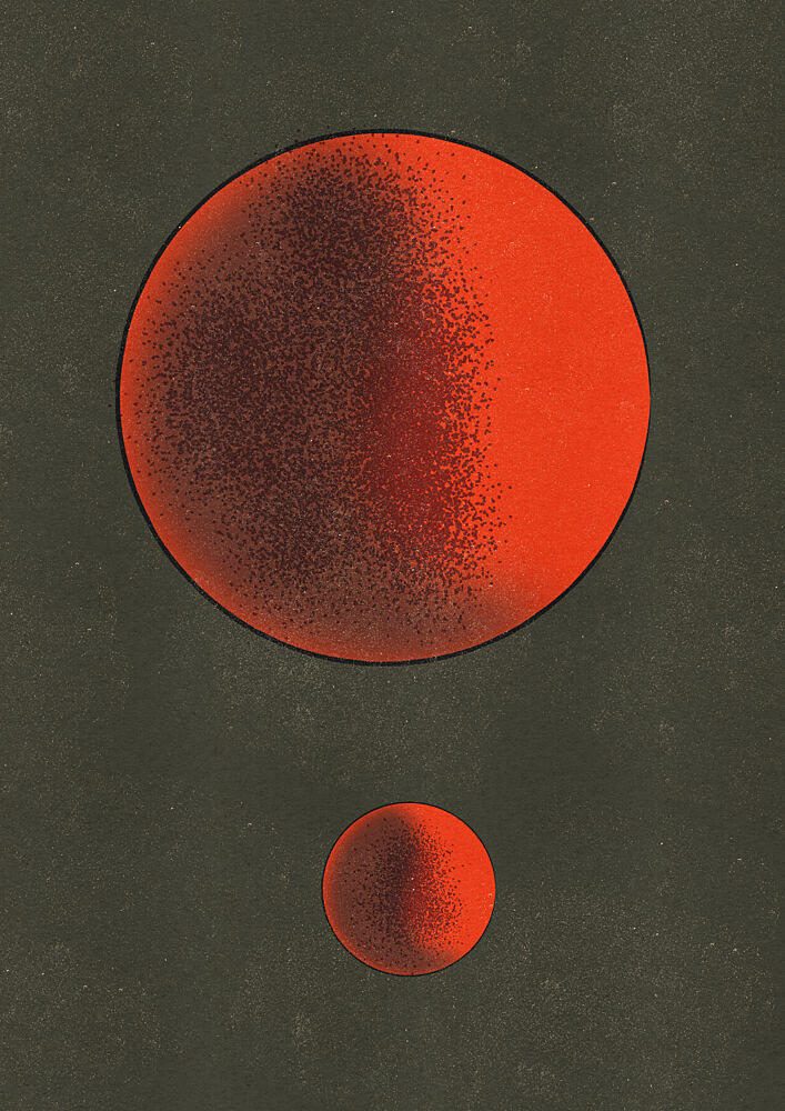Red Celestial Orbs art print by Nicholas for $57.95 CAD