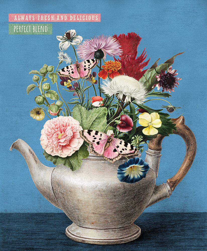 Floral Teapot Bouquet art print by Marja van den Hurk for $57.95 CAD