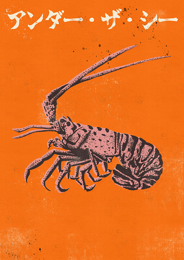 Orange Lobster Graphic art print by Nicholas for $57.95 CAD