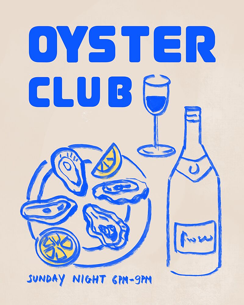 Sunday Night Oyster Club art print by Petra Lizde for $57.95 CAD