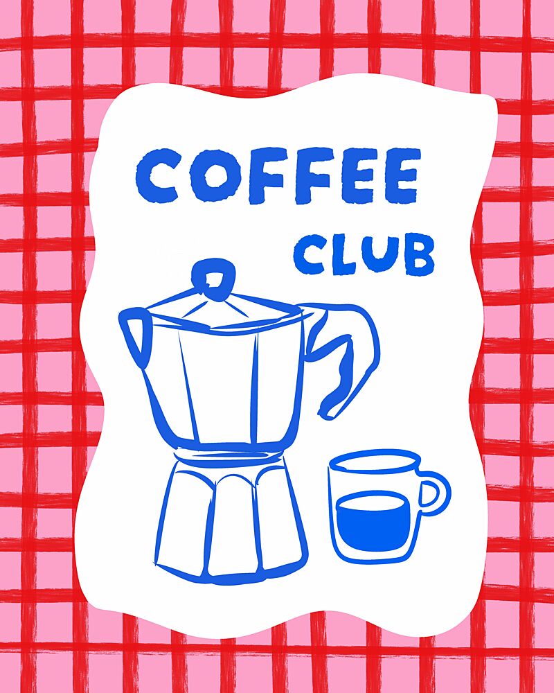 Coffee Club Morning Brew art print by Petra Lizde for $57.95 CAD