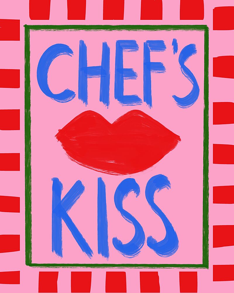 Chefs Kiss Lips art print by Petra Lizde for $57.95 CAD