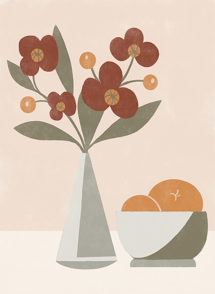 Modern Floral Still Life art print by Las3curiosas for $57.95 CAD
