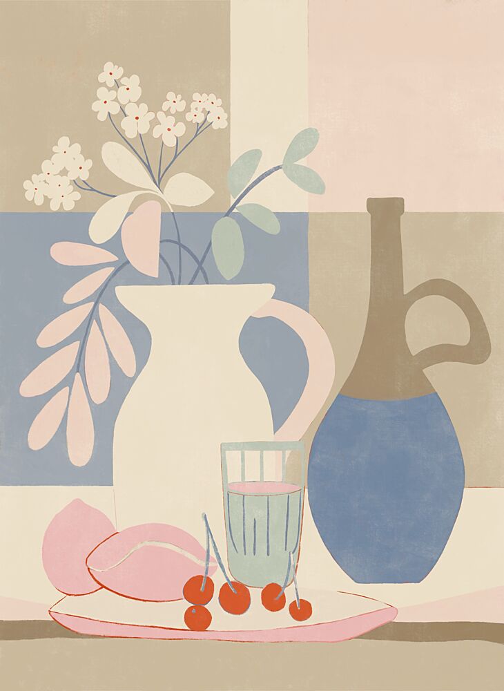 Pastel Still Life Arrangement art print by Las3curiosas for $57.95 CAD