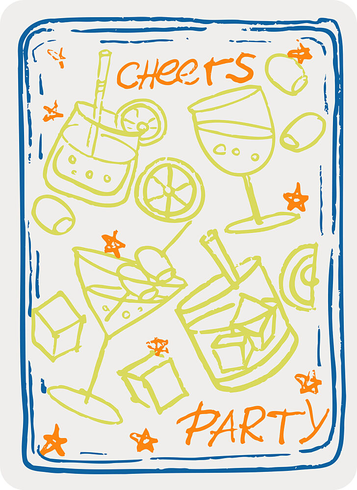 Cheers Party Drinks art print by Marika Barsrsind for $57.95 CAD