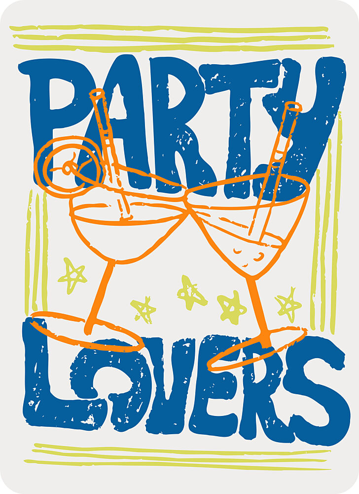 Party Lovers Cheers art print by Marika Barsrsind for $57.95 CAD