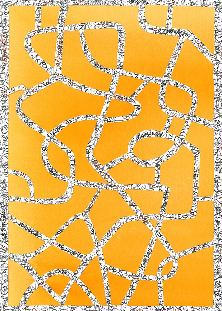 Tangled Orange Letter Maze art print by Isabelle Brent for $57.95 CAD