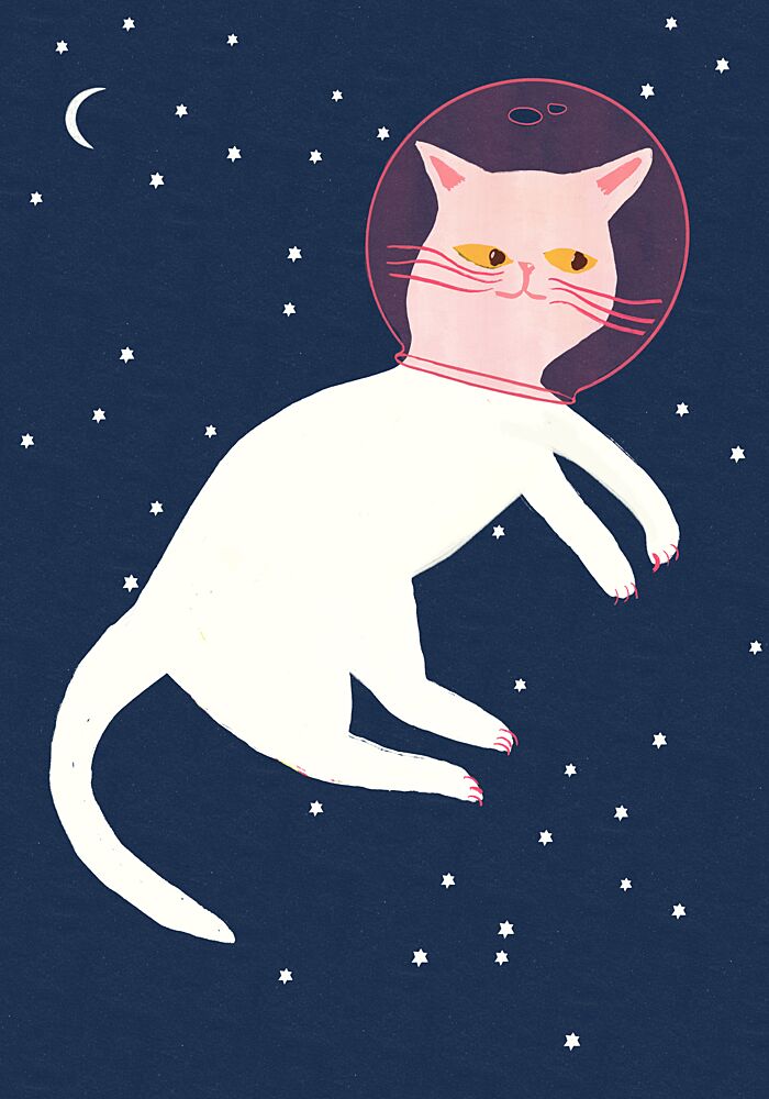 Cosmic Cat Astronaut art print by Sharyn Bursic for $57.95 CAD