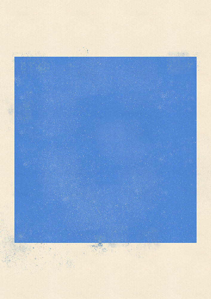 Blue Square Abstract art print by Nicholas for $57.95 CAD