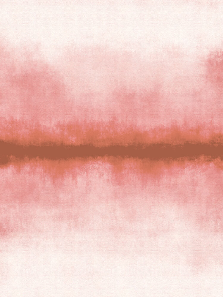 Soft Coral Watercolor Horizon art print by Dina Dankers for $57.95 CAD