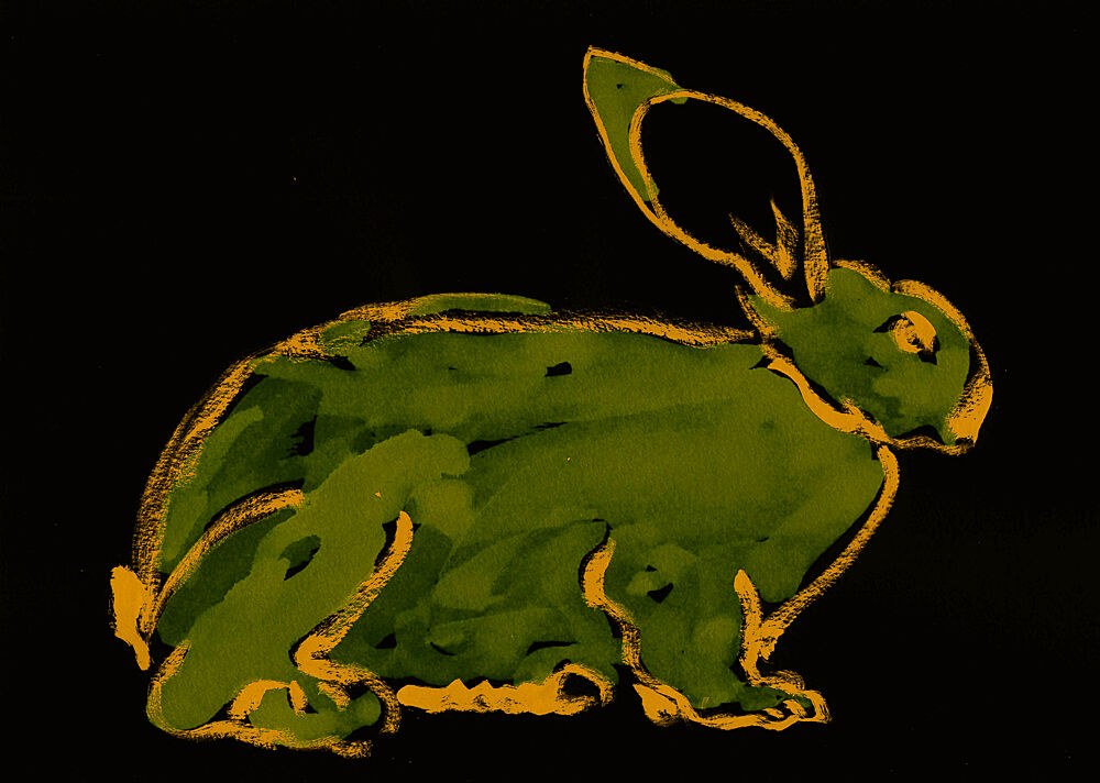 Pop Art Green Rabbit art print by Santhosh Ch for $57.95 CAD