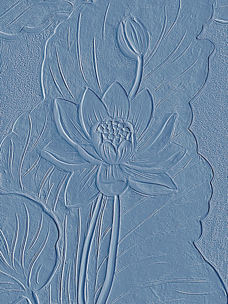 Blue Lotus Relief art print by Santhosh Ch for $57.95 CAD