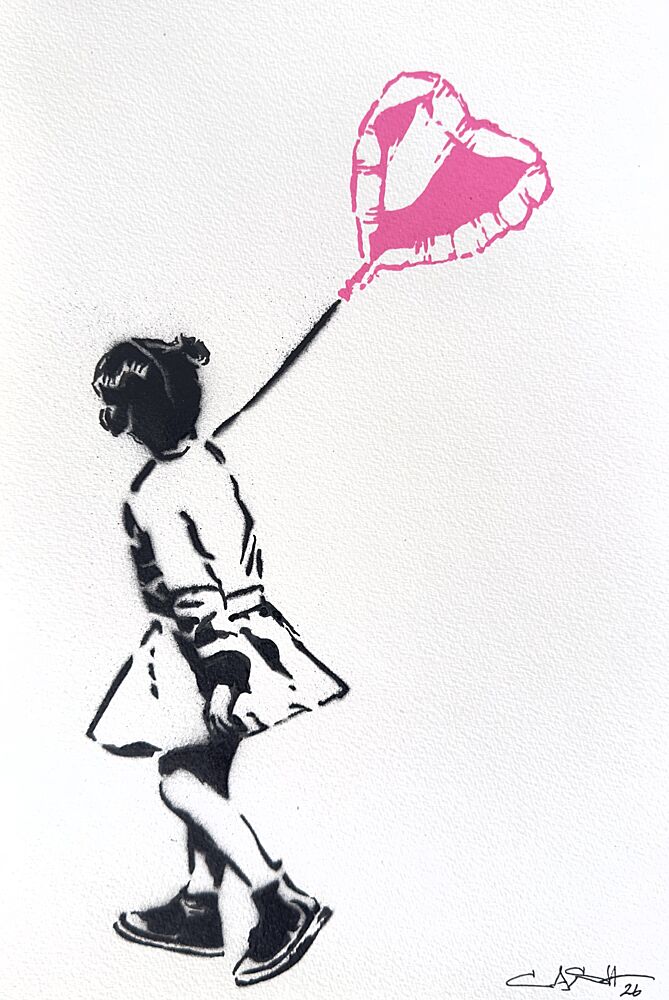 Little Girl Pink Heart art print by Suzan Habib for $57.95 CAD