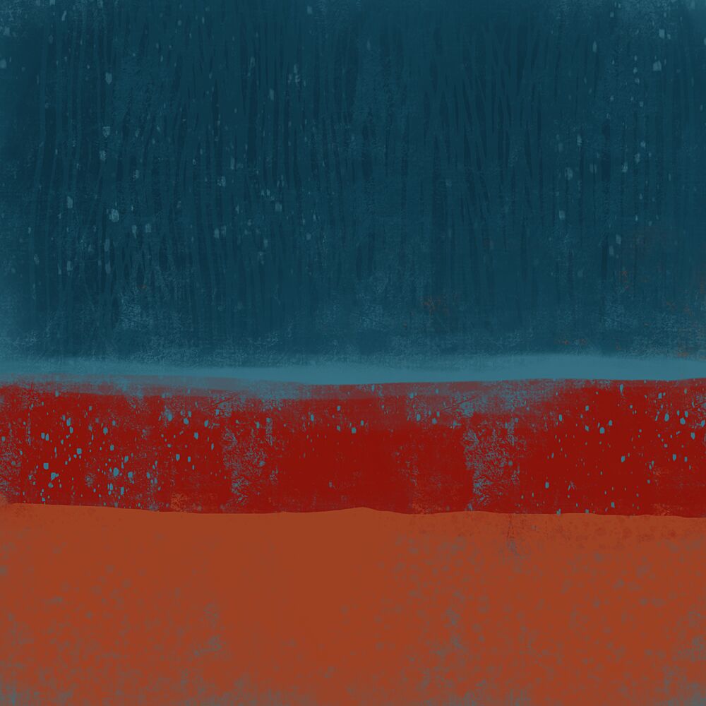 Deep Red Horizon art print by Mansi Saxena for $57.95 CAD