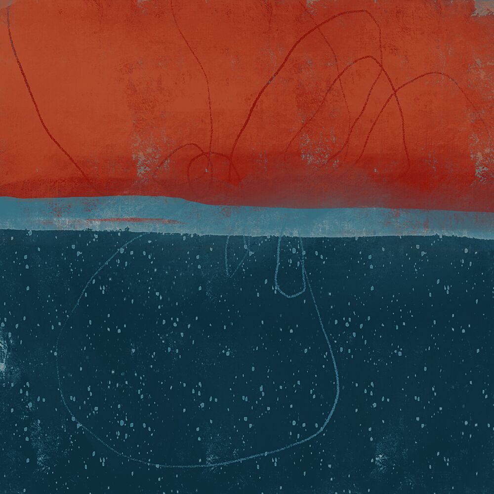 Serene Abstract Horizon art print by Mansi Saxena for $57.95 CAD