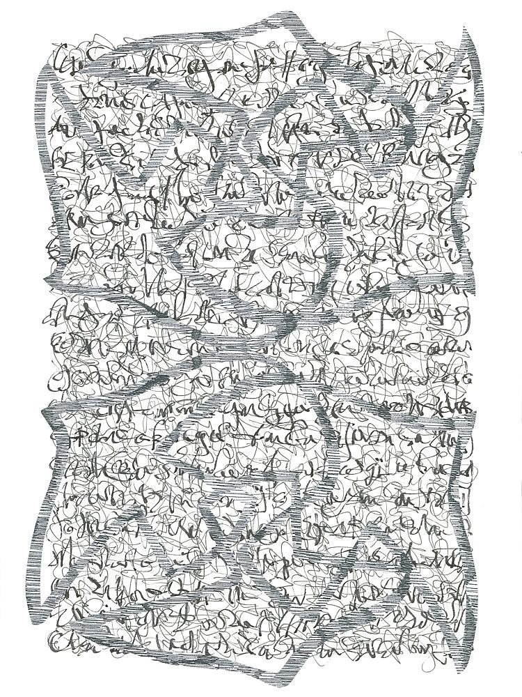 Abstract Calligraphic Lines art print by Isabelle Brent for $57.95 CAD