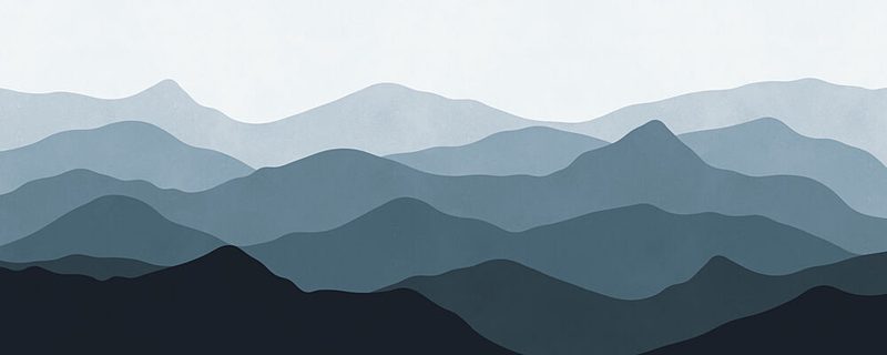 Layered Blue Mountains art print by Vitor Costa for $57.95 CAD