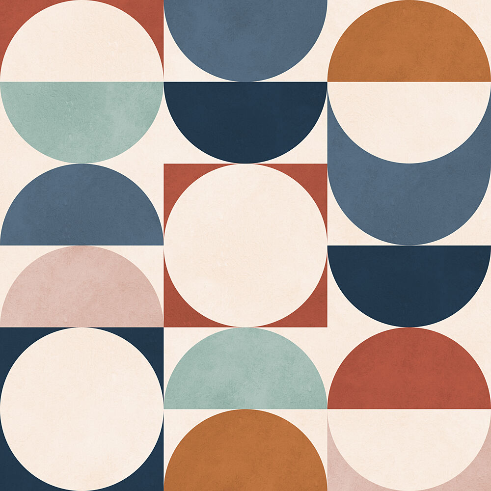 Midcentury Abstract Shapes art print by Vitor Costa for $57.95 CAD
