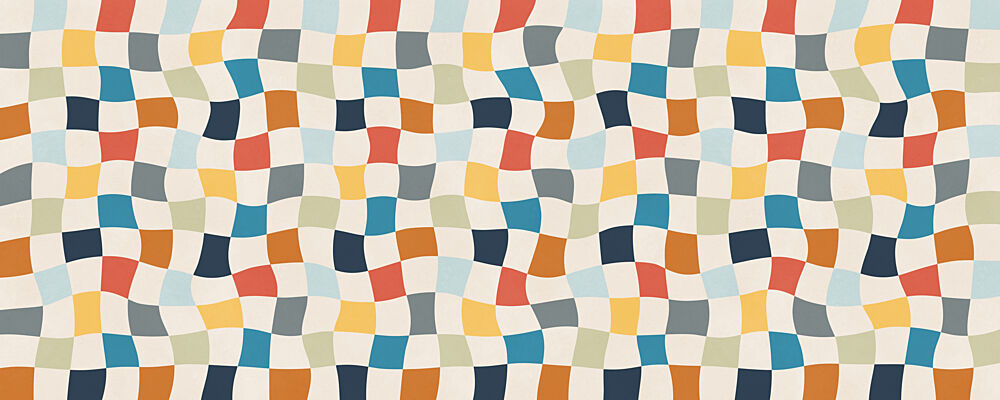 Colorful Wavy Squares art print by Vitor Costa for $57.95 CAD