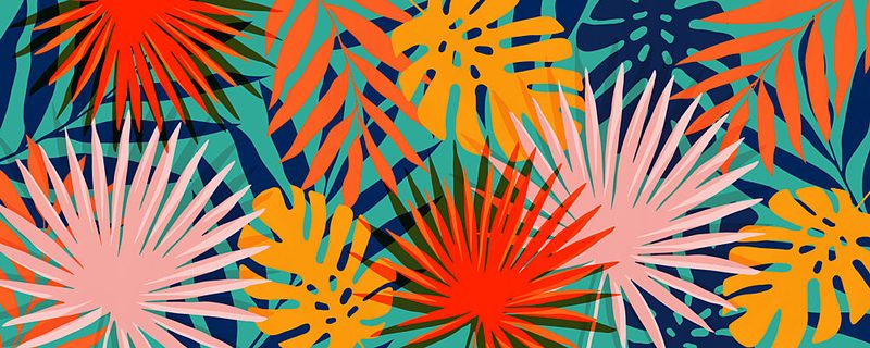 Vibrant Tropical Leaves art print by Vitor Costa for $57.95 CAD