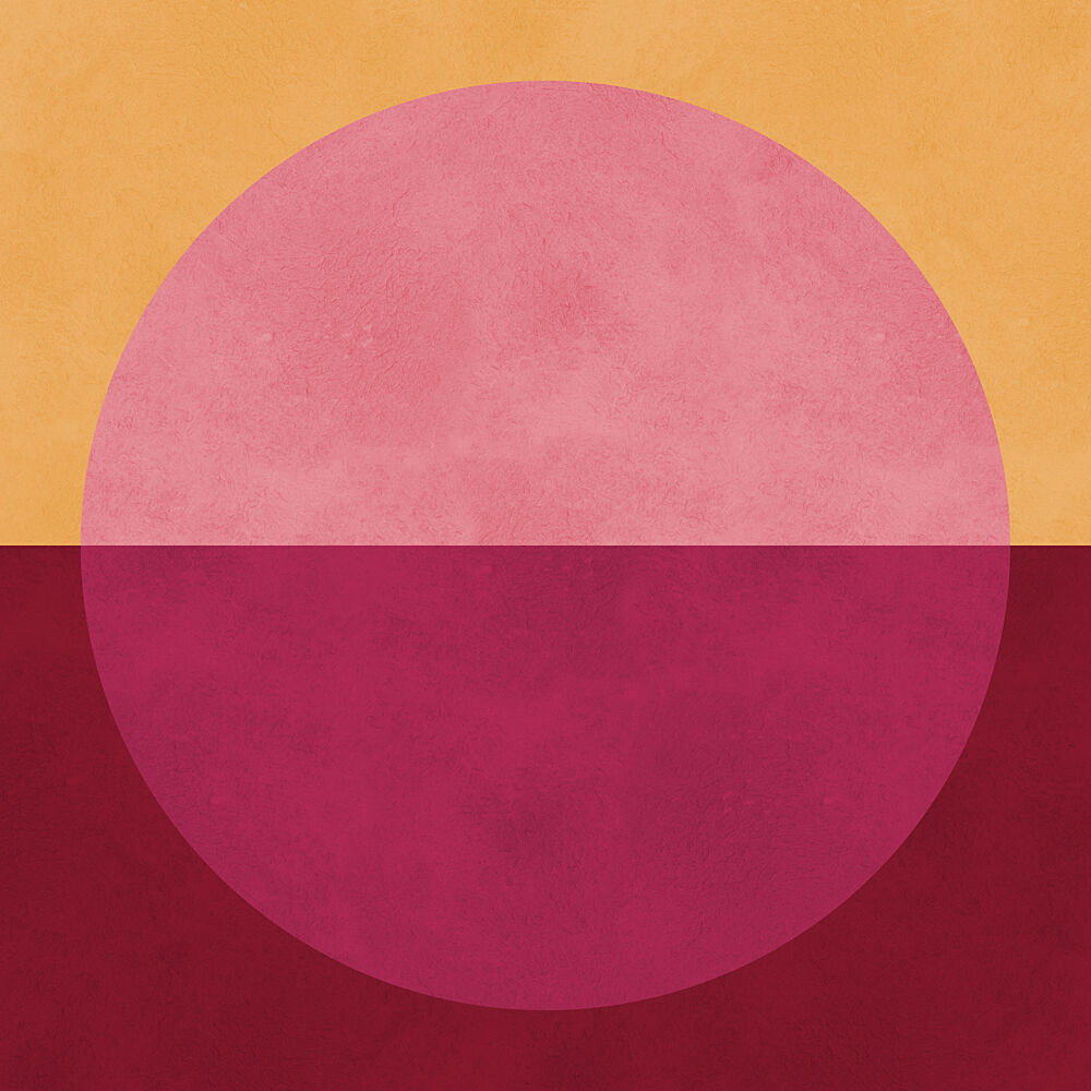 Pink Maroon Geometric Circle art print by Vitor Costa for $57.95 CAD