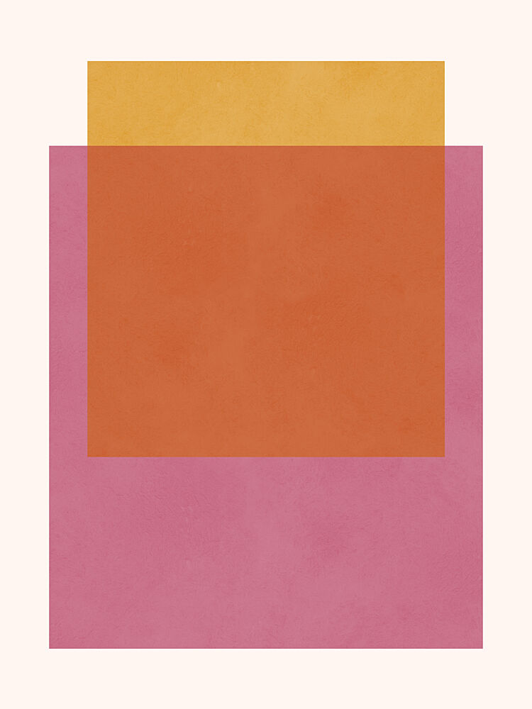 Warm Geometric Blocks art print by Vitor Costa for $57.95 CAD