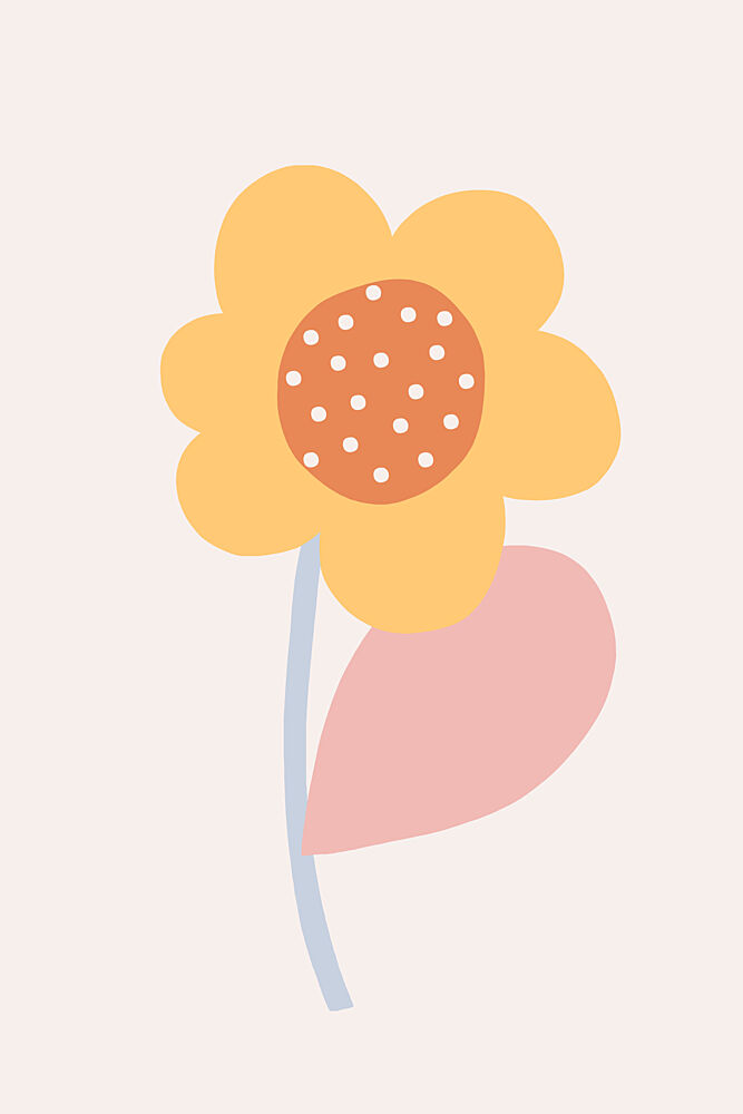 Whimsical Yellow Bloom art print by Menina Lisboa for $57.95 CAD