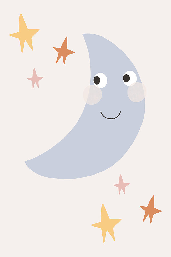 Sweet Moon and Stars art print by Menina Lisboa for $57.95 CAD