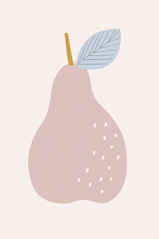Soft Pink Pear art print by Menina Lisboa for $57.95 CAD