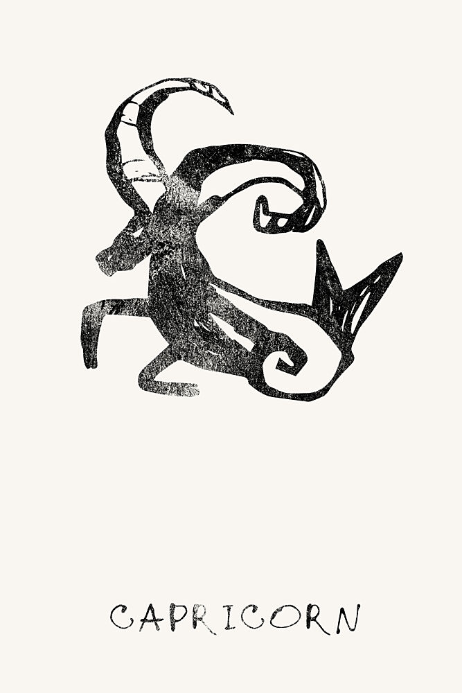 Capricorn Zodiac Symbol art print by Treechild for $57.95 CAD
