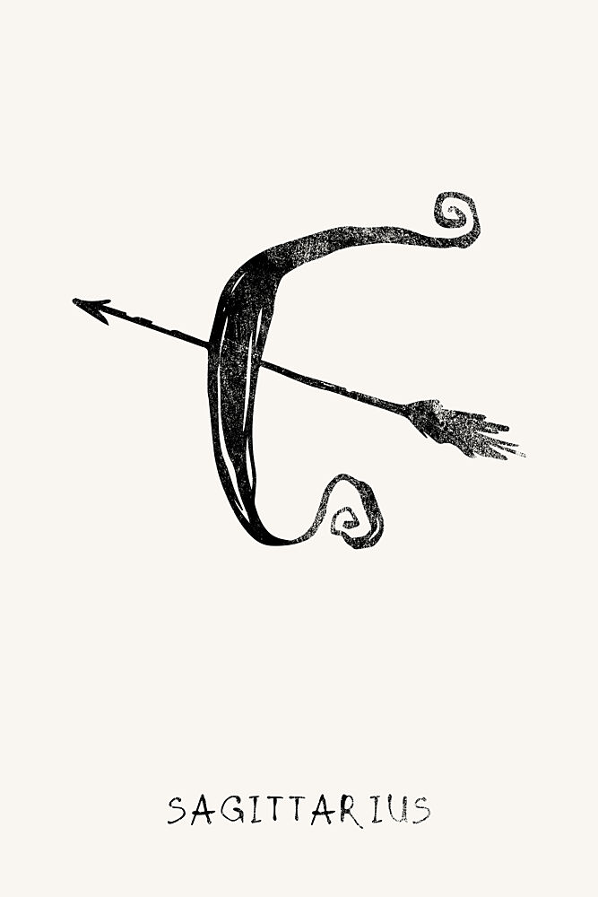 Sagittarius Bow Arrow art print by Treechild for $57.95 CAD