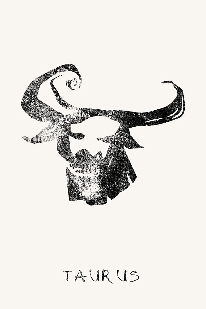 Taurus Zodiac Bull art print by Treechild for $57.95 CAD