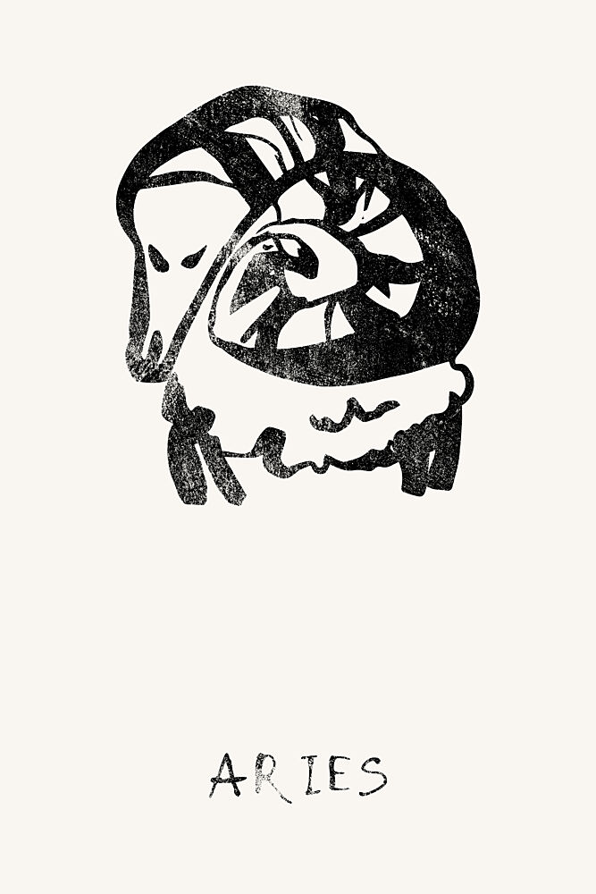 Bold Aries Ram art print by Treechild for $57.95 CAD