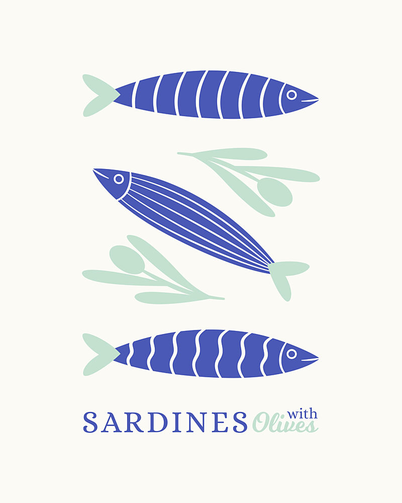 Sardines and Olives art print by Artprink for $57.95 CAD