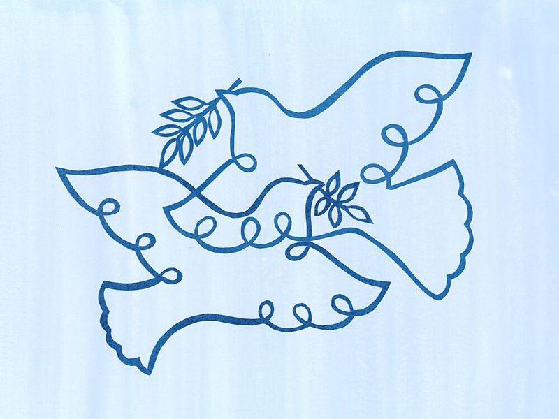 Intertwined Peace Doves art print by Isabelle Brent for $57.95 CAD