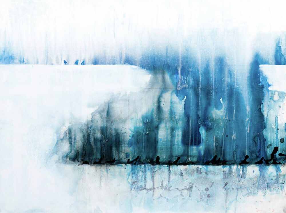 Flowing Arctic Blue art print by Deb Chaney for $57.95 CAD