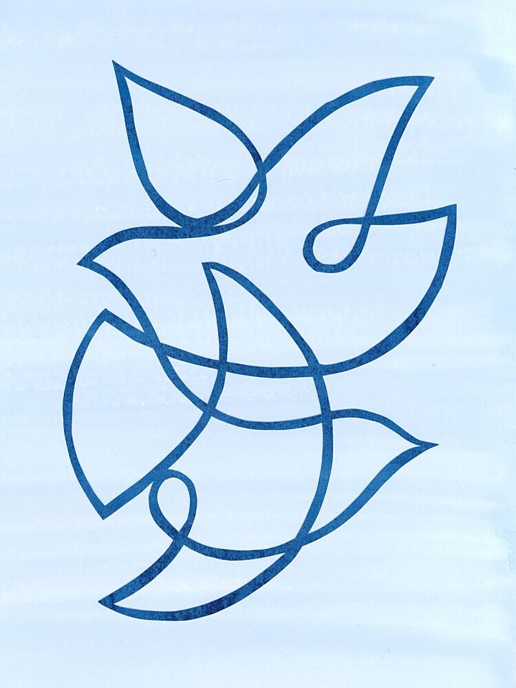 Flowing Blue Birds art print by Isabelle Brent for $57.95 CAD