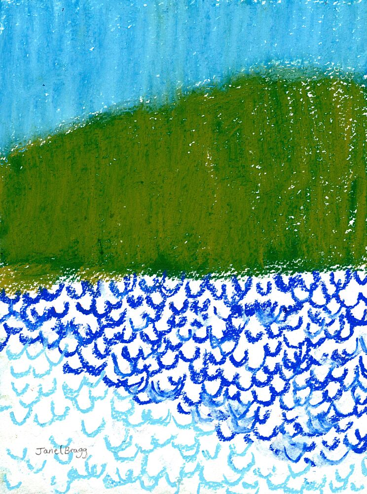 Abstract Coastal Landscape art print by Janel Bragg for $57.95 CAD